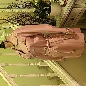 Pink women's leather jacket